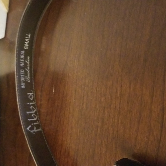 Fibbiol snakeskin belt.  Size small. Cream with golden pearl buckle - Picture 3 of 12